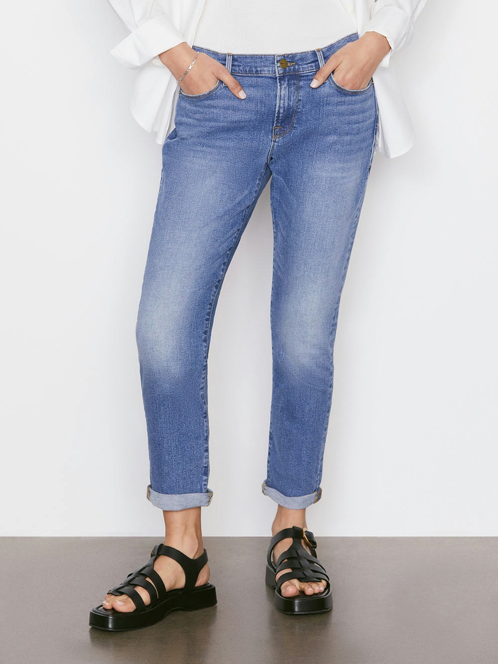 jeans front view